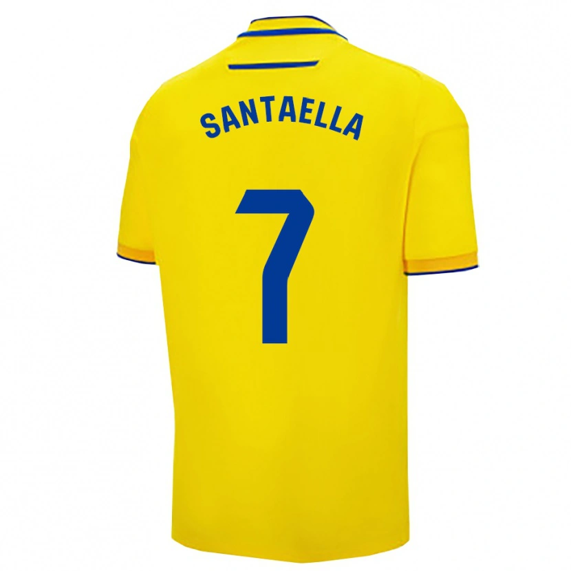 Danxen Dětské Natalia Santaella Picón #7 Žlutá Tmavě Modrá Domů Hráčské Dresy 2025/26 Dres