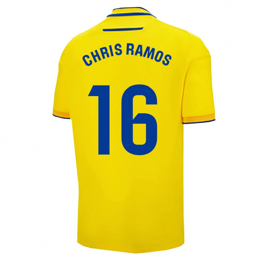 Danxen Dětské Chris Ramos #16 Žlutá Tmavě Modrá Domů Hráčské Dresy 2025/26 Dres