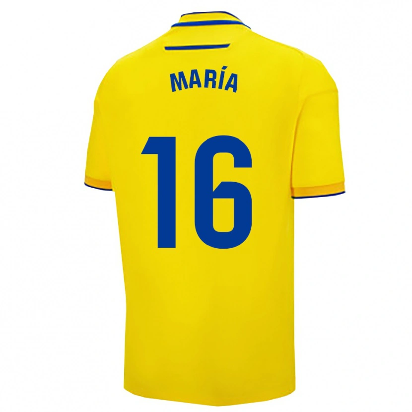 Danxen Dětské María Llorente #16 Žlutá Tmavě Modrá Domů Hráčské Dresy 2025/26 Dres