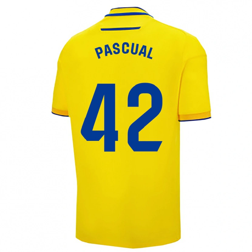 Danxen Dětské García Pascual #42 Žlutá Tmavě Modrá Domů Hráčské Dresy 2025/26 Dres