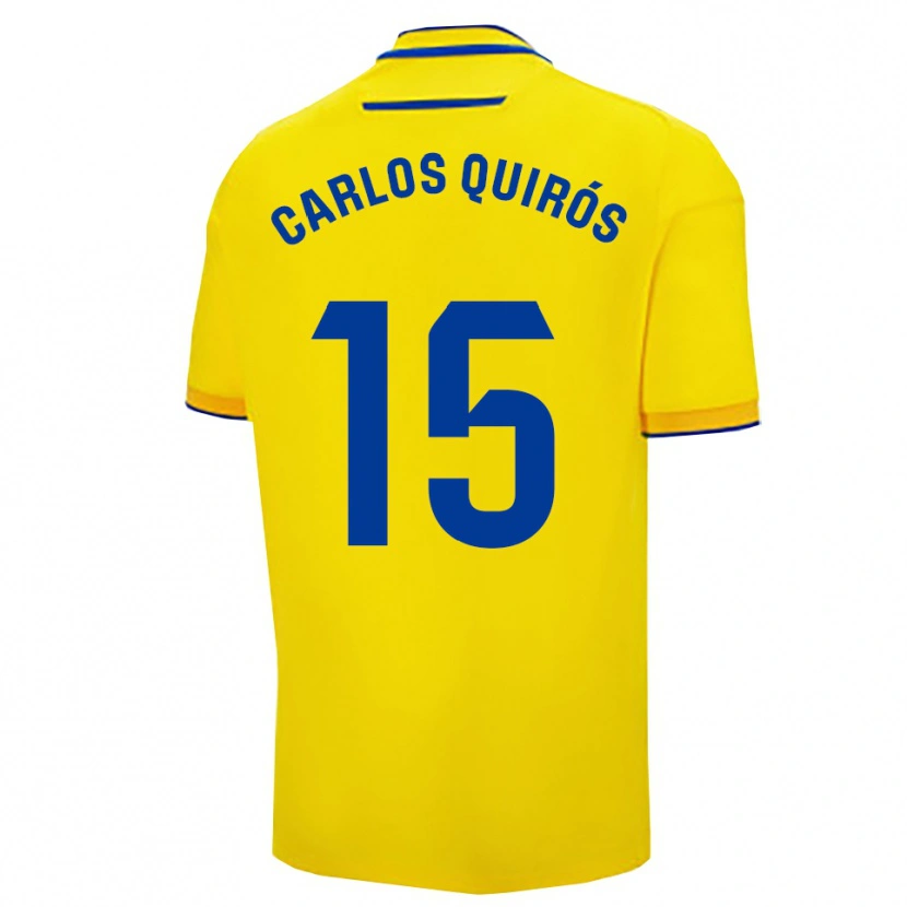Danxen Dětské Juan Carlos Quirós #15 Žlutá Tmavě Modrá Domů Hráčské Dresy 2025/26 Dres