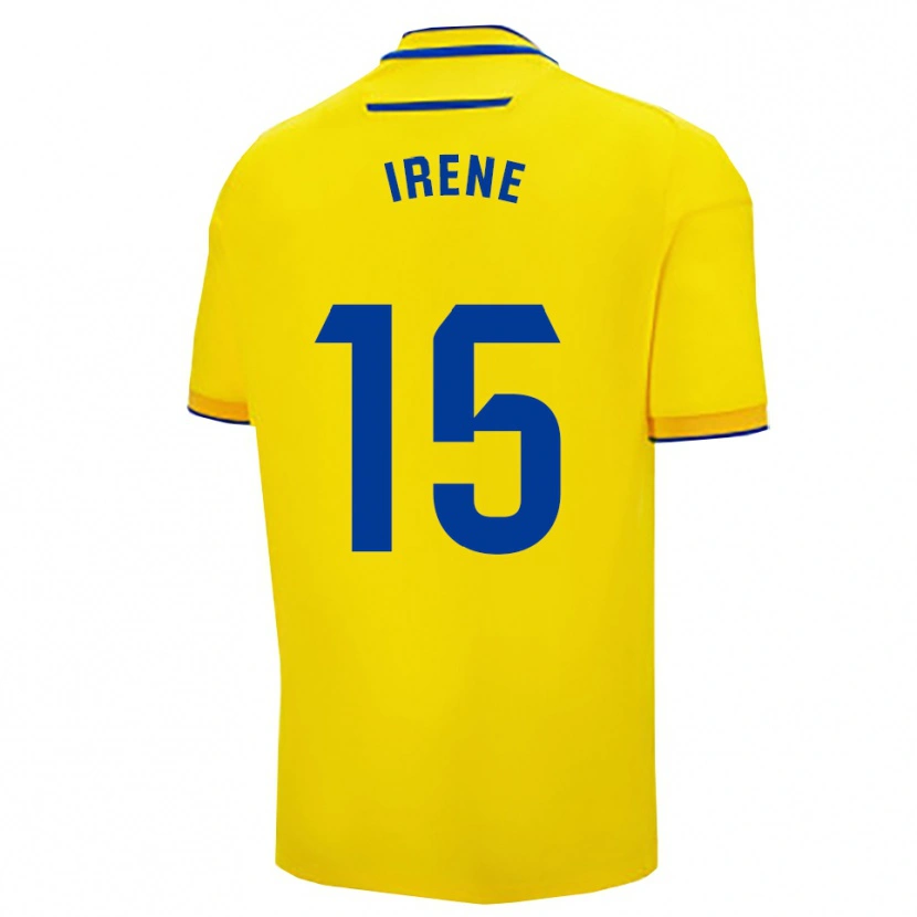 Danxen Dětské Irene Laseca Perez #15 Žlutá Tmavě Modrá Domů Hráčské Dresy 2025/26 Dres