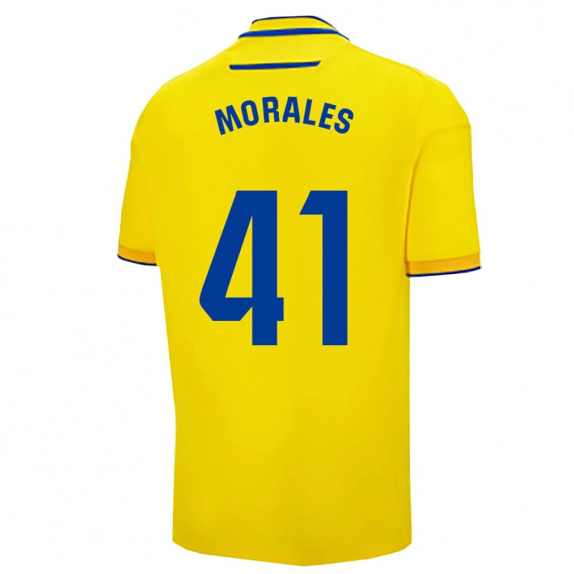 Danxen Dětské Luis Morales #41 Žlutá Tmavě Modrá Domů Hráčské Dresy 2025/26 Dres