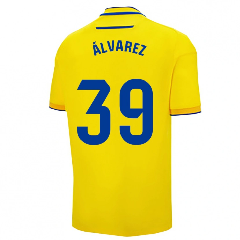 Danxen Dětské Ismael Álvarez #39 Žlutá Tmavě Modrá Domů Hráčské Dresy 2025/26 Dres