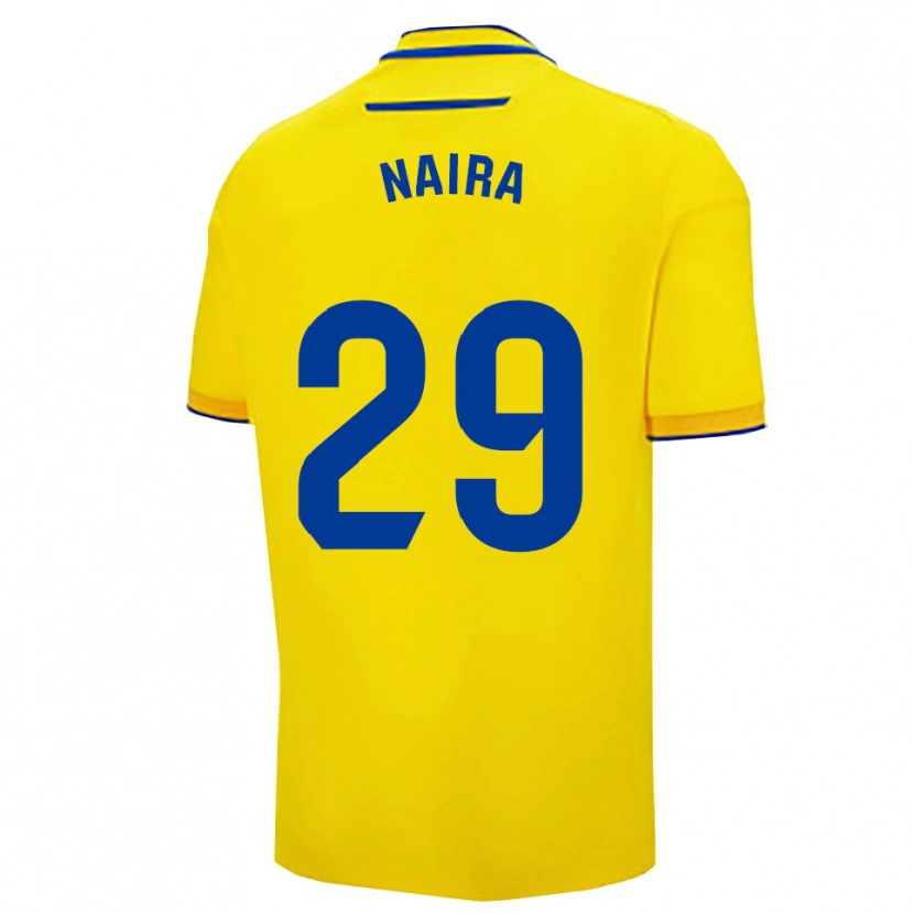 Danxen Dětské Naira Aguilar Acedo #29 Žlutá Tmavě Modrá Domů Hráčské Dresy 2025/26 Dres