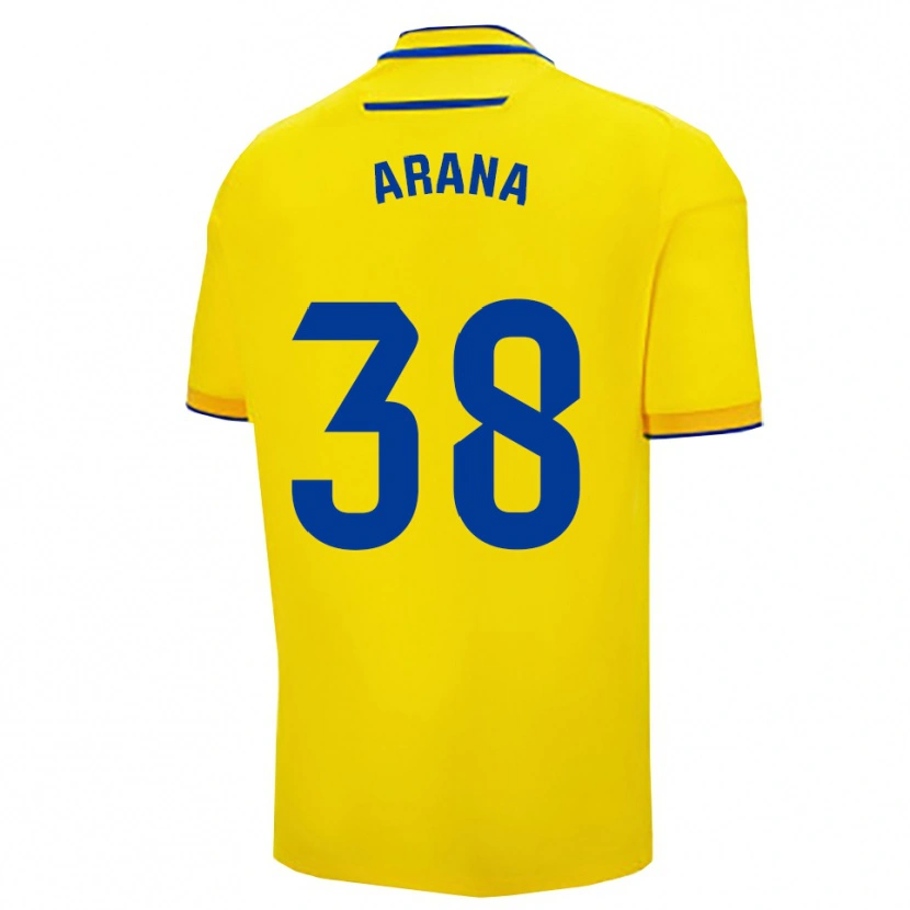 Danxen Dětské Pablo Arana #38 Žlutá Tmavě Modrá Domů Hráčské Dresy 2025/26 Dres