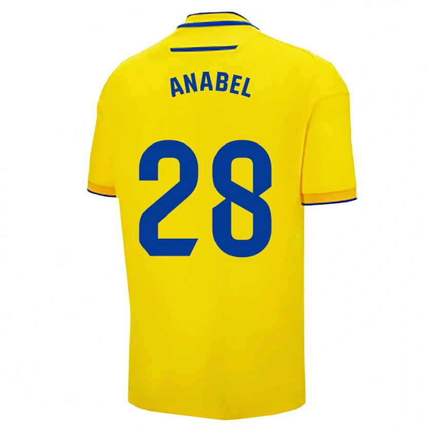 Danxen Dětské Anabel Roman García #28 Žlutá Tmavě Modrá Domů Hráčské Dresy 2025/26 Dres