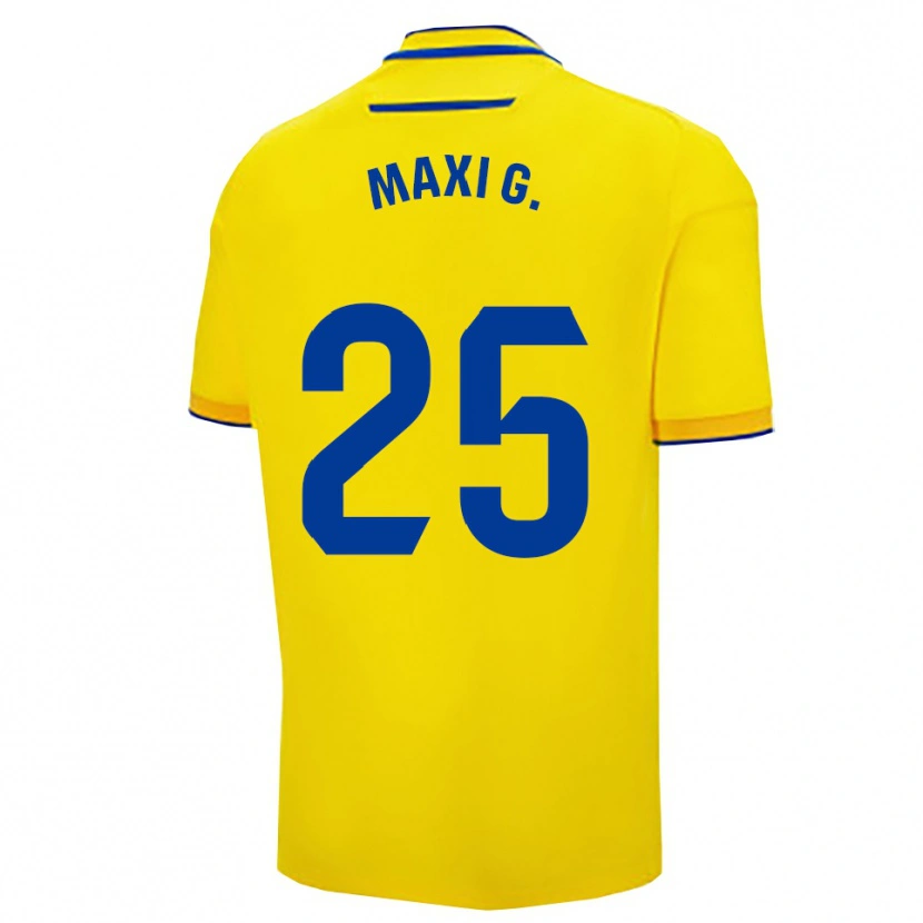Danxen Dětské Maxi Gomez #25 Žlutá Tmavě Modrá Domů Hráčské Dresy 2025/26 Dres