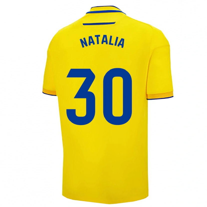Danxen Dětské Natalia Ramírez Chacón #30 Žlutá Tmavě Modrá Domů Hráčské Dresy 2025/26 Dres