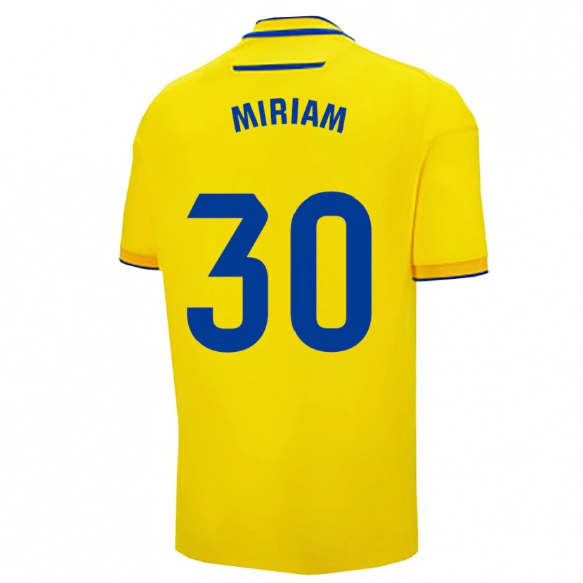 Danxen Dětské Miriam Rodríguez Redondo #30 Žlutá Tmavě Modrá Domů Hráčské Dresy 2025/26 Dres