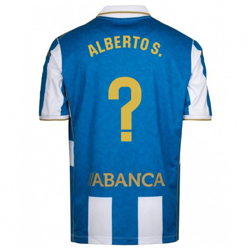 Danxen Dětské Alberto Sánchez #0 Bílá Modrá Domů Hráčské Dresy 2025/26 Dres