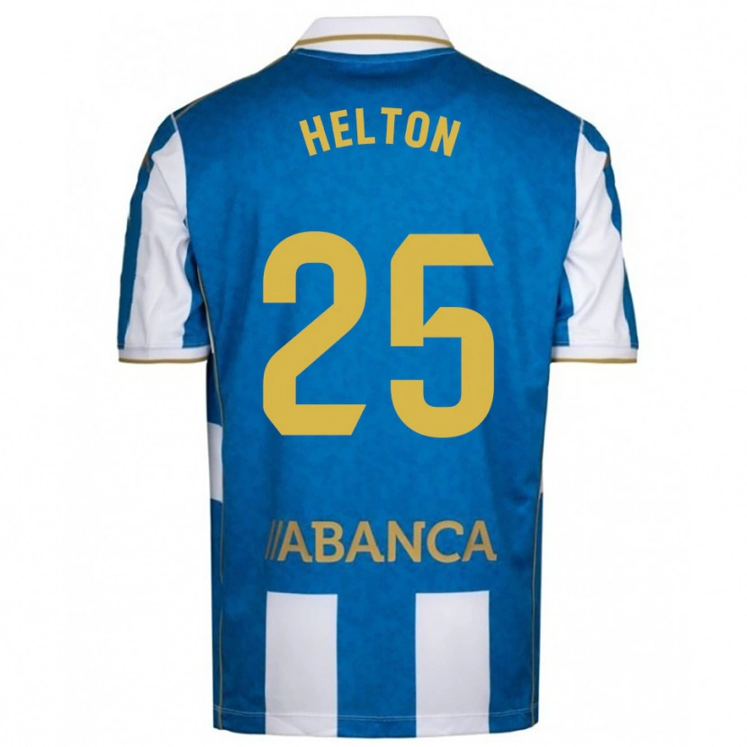 Danxen Dětské Helton Leite #25 Bílá Modrá Domů Hráčské Dresy 2025/26 Dres