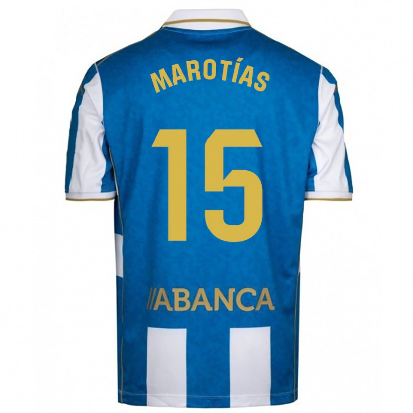 Danxen Dětské Oscar Marotías #15 Bílá Modrá Domů Hráčské Dresy 2025/26 Dres