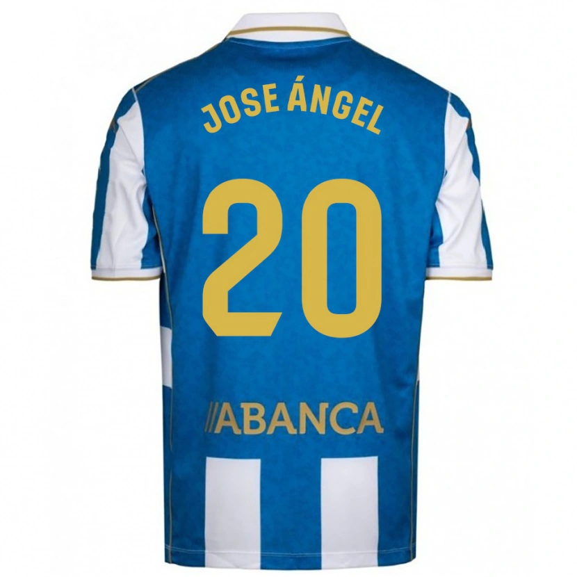 Danxen Dětské José Ángel Jurado #20 Bílá Modrá Domů Hráčské Dresy 2025/26 Dres