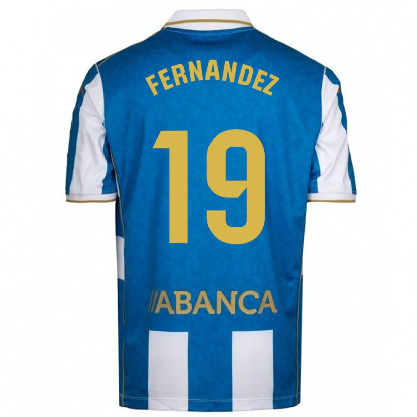 Danxen Dětské Quique Fernández #19 Bílá Modrá Domů Hráčské Dresy 2025/26 Dres