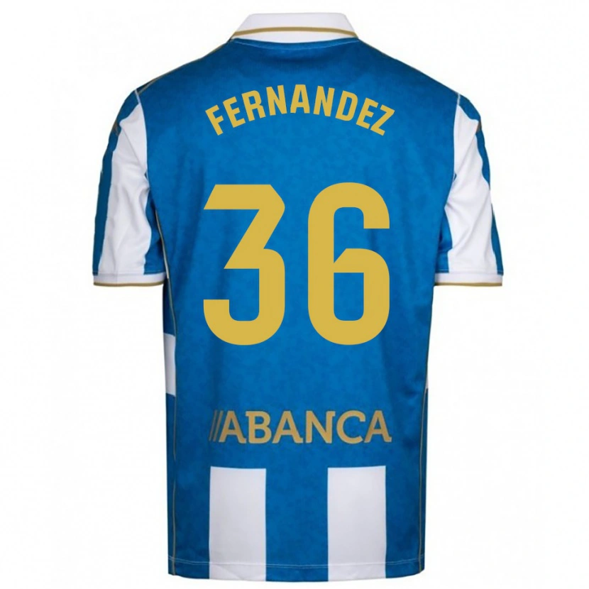 Danxen Dětské Rubén Fernández #36 Bílá Modrá Domů Hráčské Dresy 2025/26 Dres