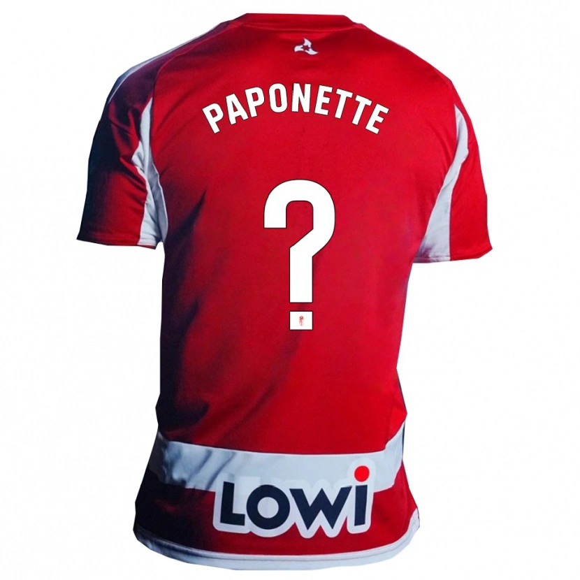 Danxen Dětské Addae Paponette #0 Červená Bílá Domů Hráčské Dresy 2025/26 Dres