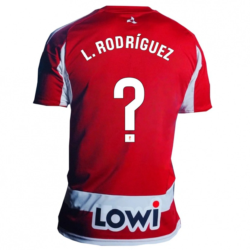 Danxen Dětské Iker López Rodríguez #0 Červená Bílá Domů Hráčské Dresy 2025/26 Dres