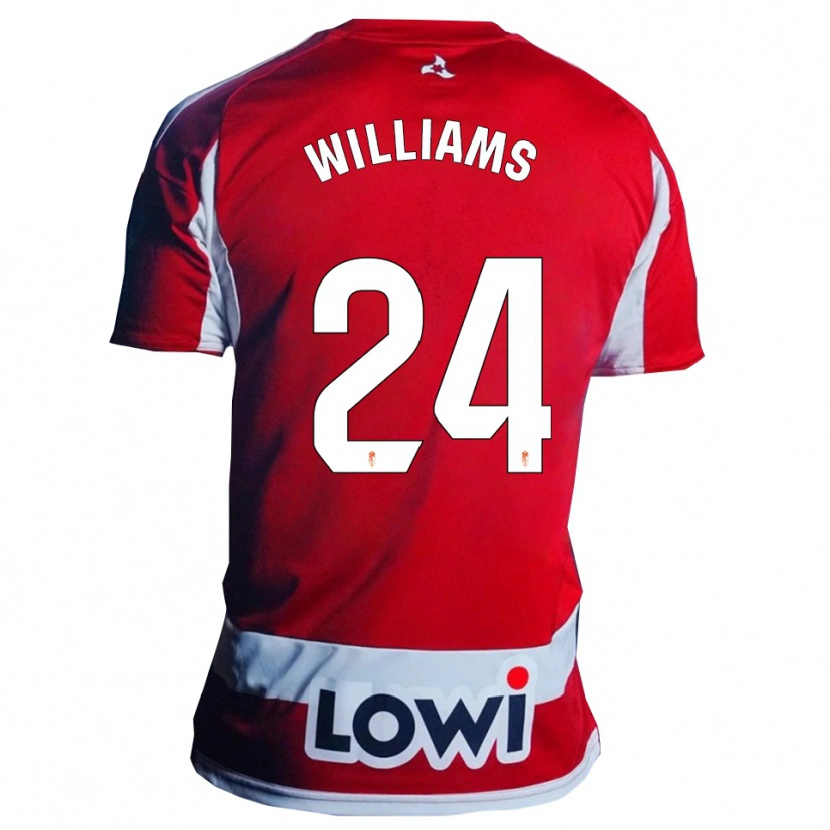 Danxen Dětské Loïc Williams #24 Červená Bílá Domů Hráčské Dresy 2025/26 Dres
