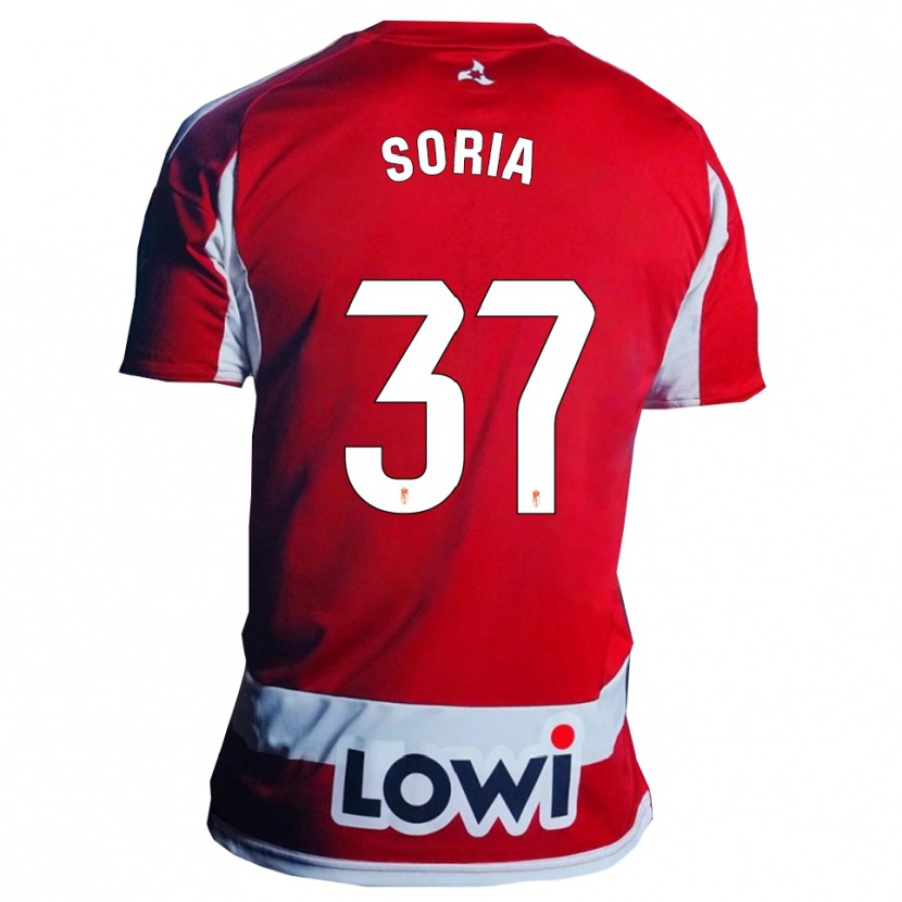 Danxen Dětské Carlos Soria #37 Červená Bílá Domů Hráčské Dresy 2025/26 Dres