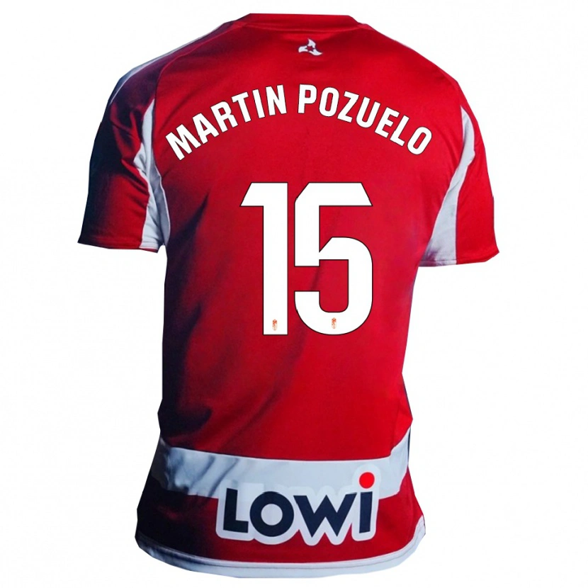 Danxen Dětské Esther Martin-Pozuelo #15 Červená Bílá Domů Hráčské Dresy 2025/26 Dres