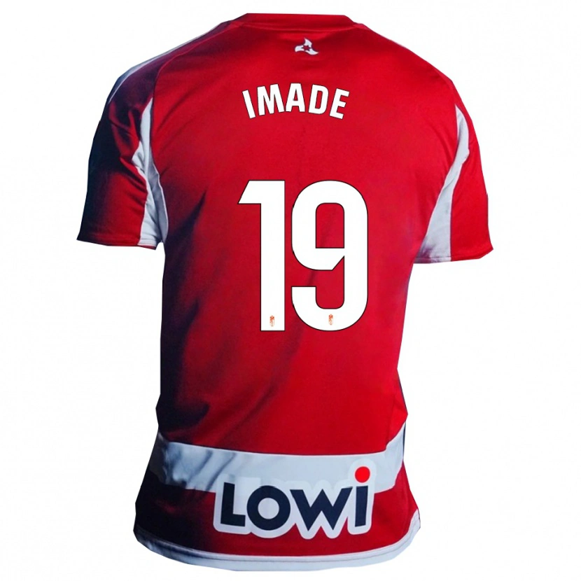 Danxen Dětské Edna Imade #19 Červená Bílá Domů Hráčské Dresy 2025/26 Dres