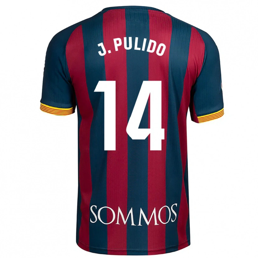 Danxen Dětské Jorge Pulido #14 Tmavě Modrá Červená Domů Hráčské Dresy 2025/26 Dres