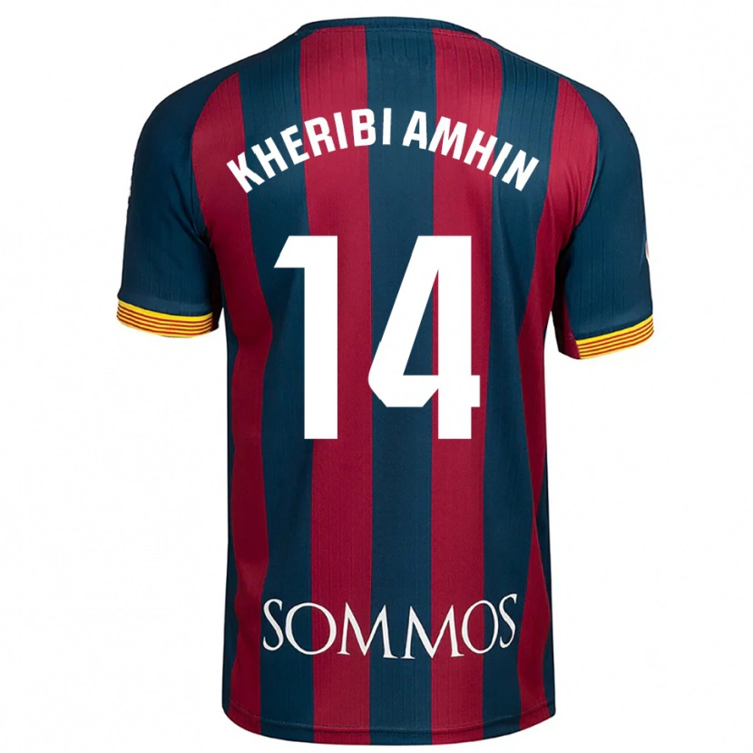 Danxen Dětské Nabil Kheribi Amhin #14 Tmavě Modrá Červená Domů Hráčské Dresy 2025/26 Dres