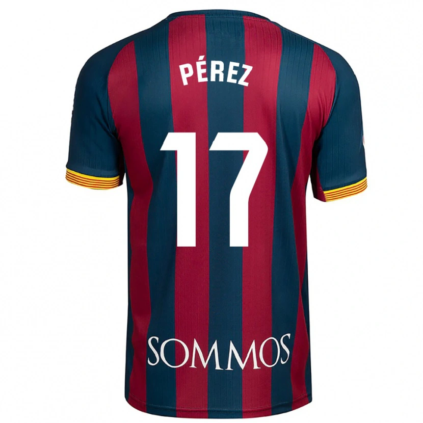 Danxen Dětské Ángel Pérez #17 Tmavě Modrá Červená Domů Hráčské Dresy 2025/26 Dres