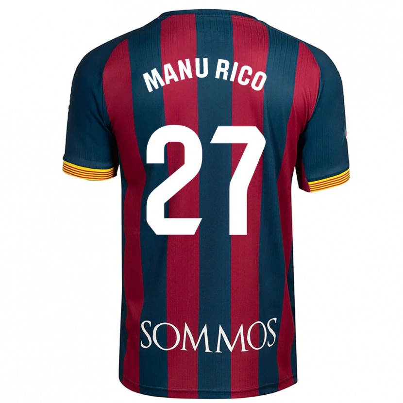 Danxen Dětské Manu Rico #27 Tmavě Modrá Červená Domů Hráčské Dresy 2025/26 Dres