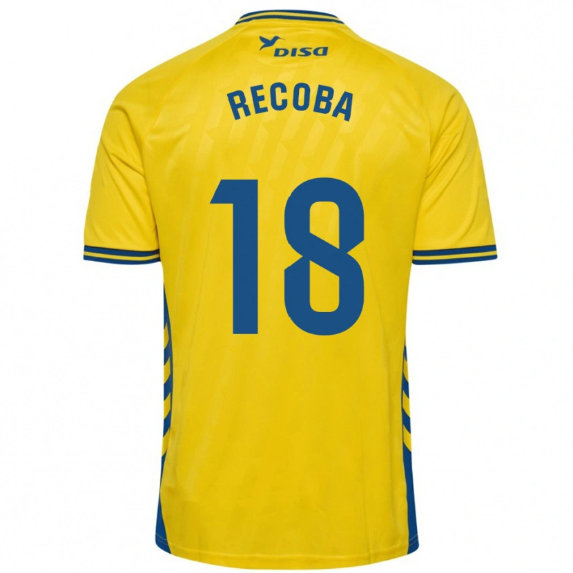 Danxen Dětské Jeremía Recoba #18 Žlutá Modrá Domů Hráčské Dresy 2025/26 Dres