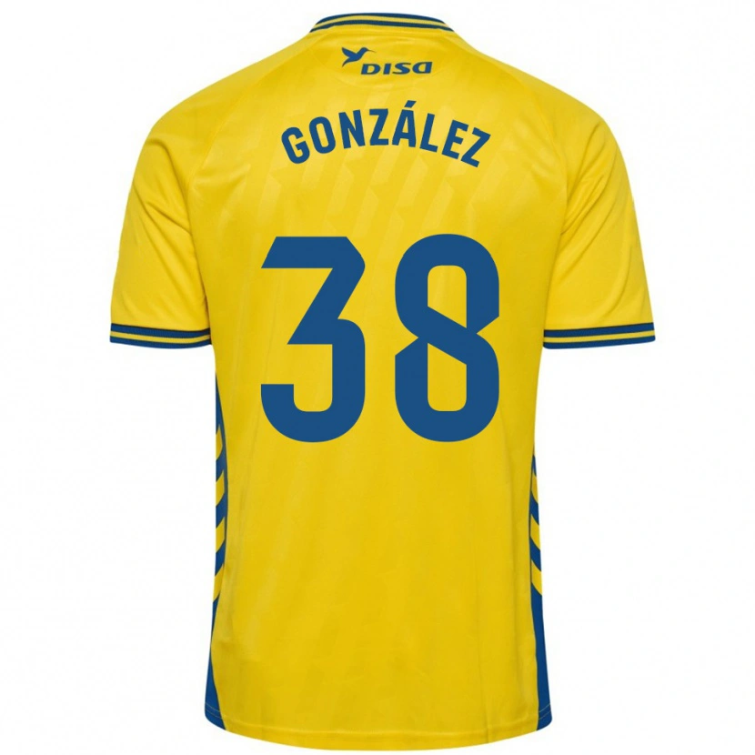 Danxen Dětské Josito González #38 Žlutá Modrá Domů Hráčské Dresy 2025/26 Dres