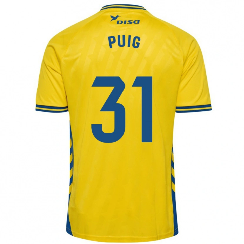Danxen Dětské Victor Puig #31 Žlutá Modrá Domů Hráčské Dresy 2025/26 Dres