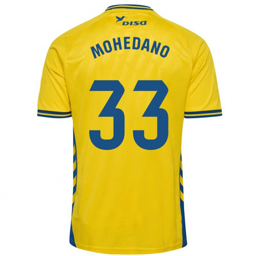 Danxen Dětské Eduard Mohedano #33 Žlutá Modrá Domů Hráčské Dresy 2025/26 Dres