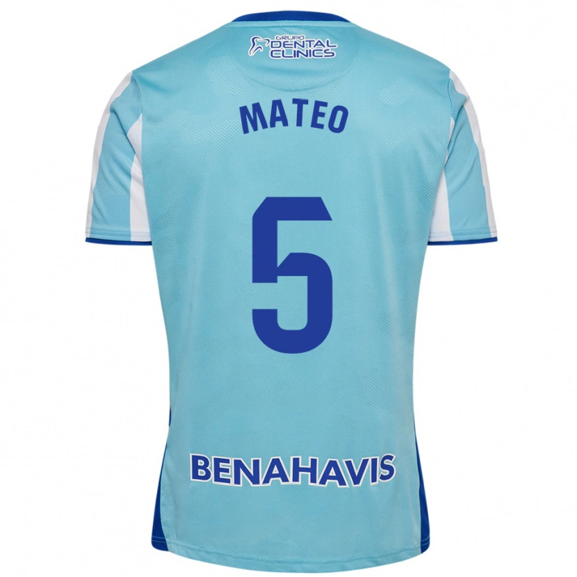 Danxen Dětské Ángel Mateo #5 Nebesky Modrá Bílá Domů Hráčské Dresy 2025/26 Dres