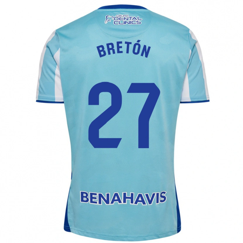 Danxen Dětské Lucas Bretón #27 Nebesky Modrá Bílá Domů Hráčské Dresy 2025/26 Dres