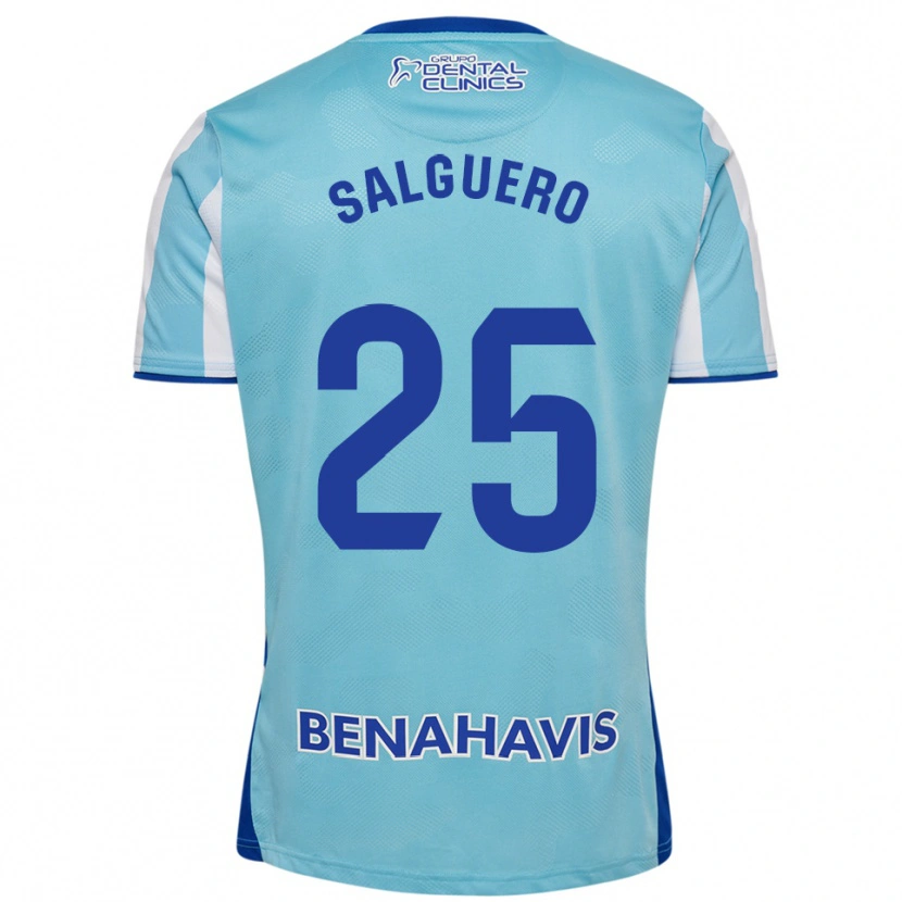 Danxen Dětské Ismael Salguero #25 Nebesky Modrá Bílá Domů Hráčské Dresy 2025/26 Dres