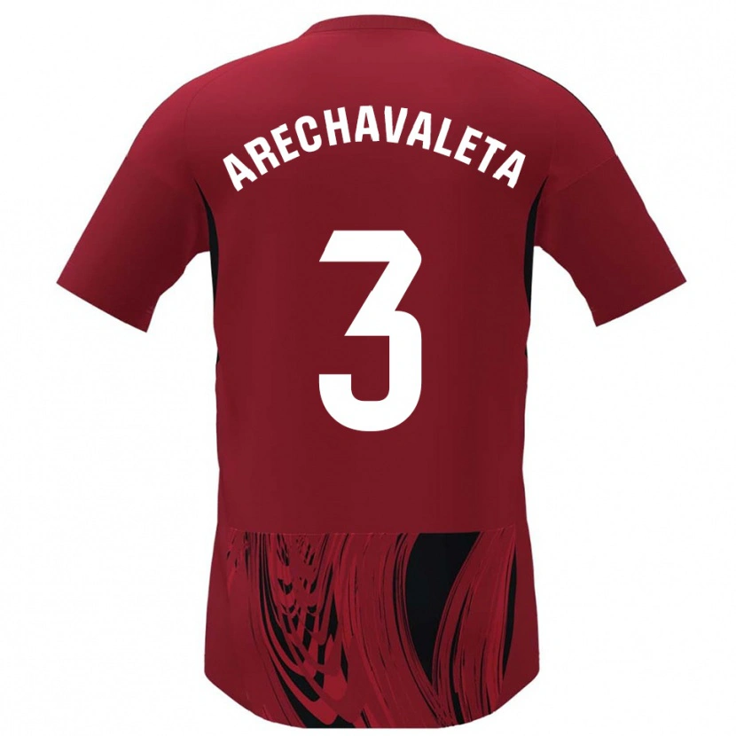 Danxen Dětské Jorge Arechavaleta #3 Červená Černá Domů Hráčské Dresy 2025/26 Dres