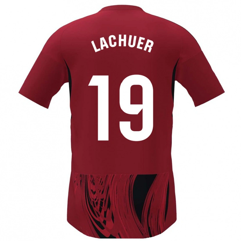 Danxen Dětské Mathis Lachuer #19 Červená Černá Domů Hráčské Dresy 2025/26 Dres