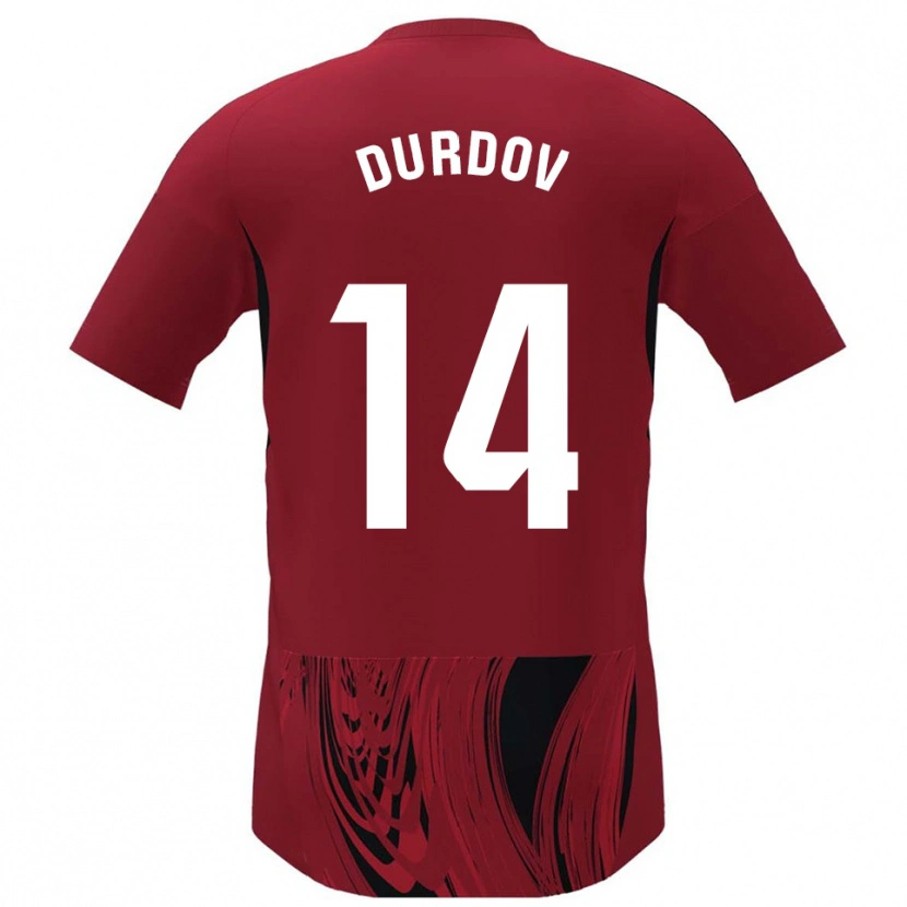 Danxen Dětské Ivan Durdov #14 Červená Černá Domů Hráčské Dresy 2025/26 Dres