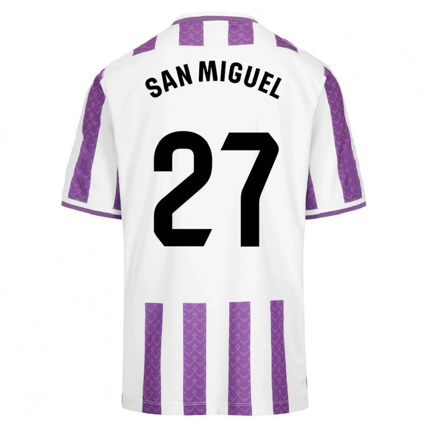 Danxen Dětské Yago San Miguel #27 Fialová Bílá Domů Hráčské Dresy 2025/26 Dres