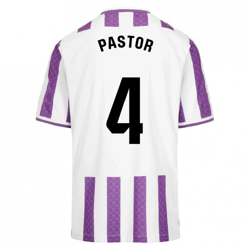 Danxen Dětské Alba Pastor Rodríguez #4 Fialová Bílá Domů Hráčské Dresy 2025/26 Dres