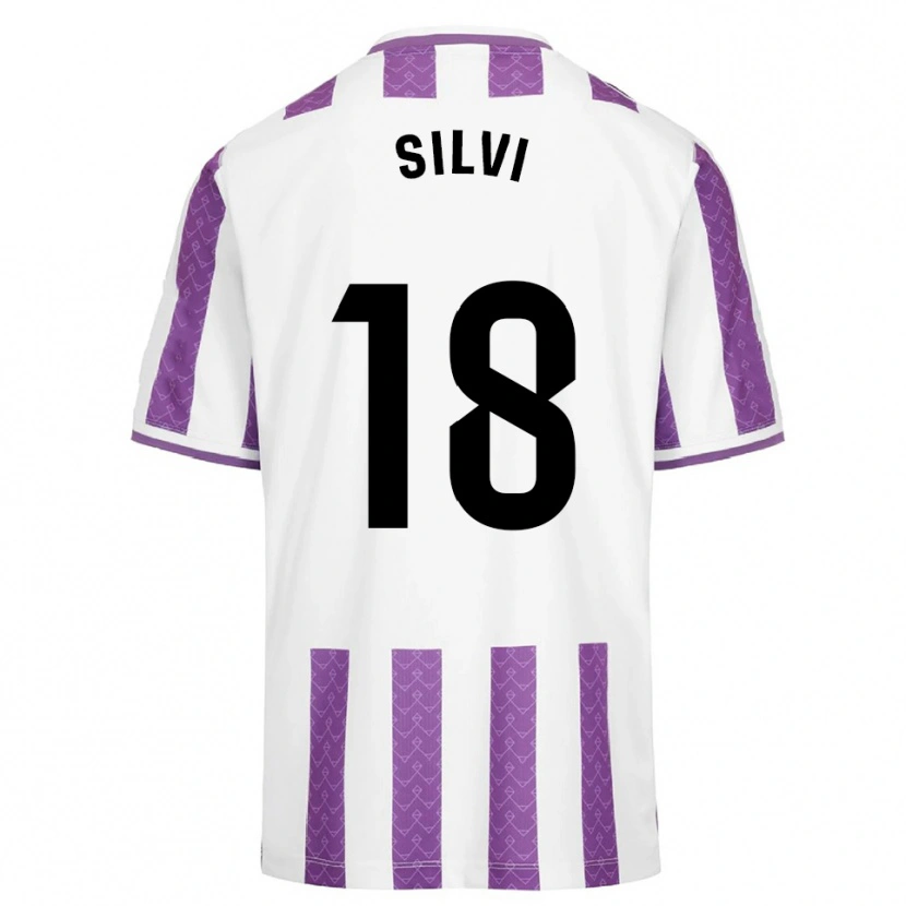 Danxen Dětské Silvia Fernandez Pocero #18 Fialová Bílá Domů Hráčské Dresy 2025/26 Dres