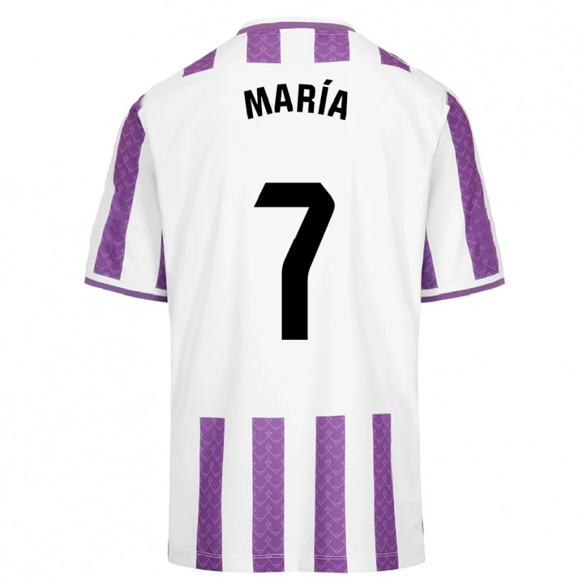 Danxen Dětské María González Bombín #7 Fialová Bílá Domů Hráčské Dresy 2025/26 Dres