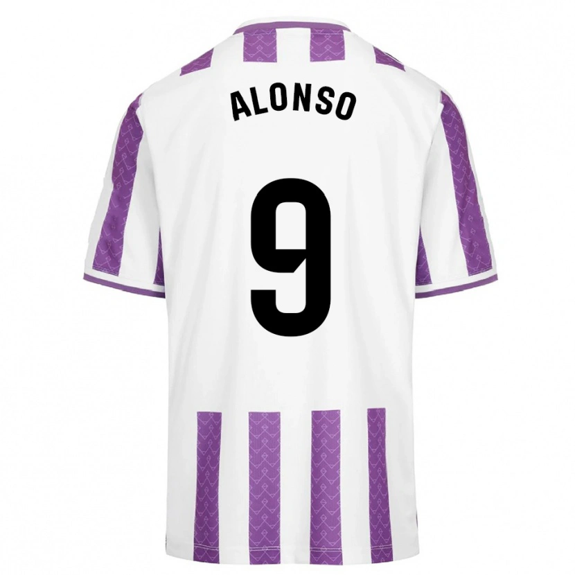 Danxen Dětské María Alonso Hidalgo #9 Fialová Bílá Domů Hráčské Dresy 2025/26 Dres