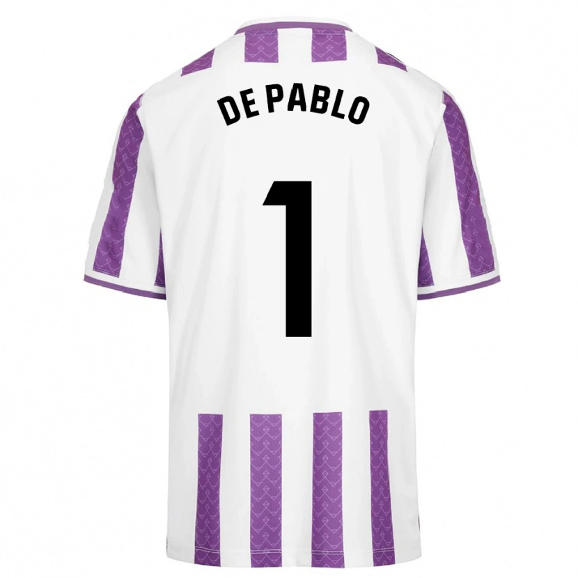 Danxen Dětské Álvaro De Pablo #1 Fialová Bílá Domů Hráčské Dresy 2025/26 Dres