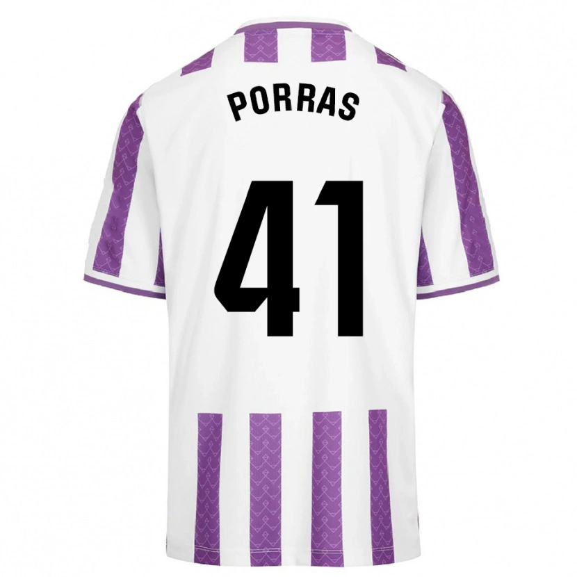 Danxen Dětské César Porras #41 Fialová Bílá Domů Hráčské Dresy 2025/26 Dres
