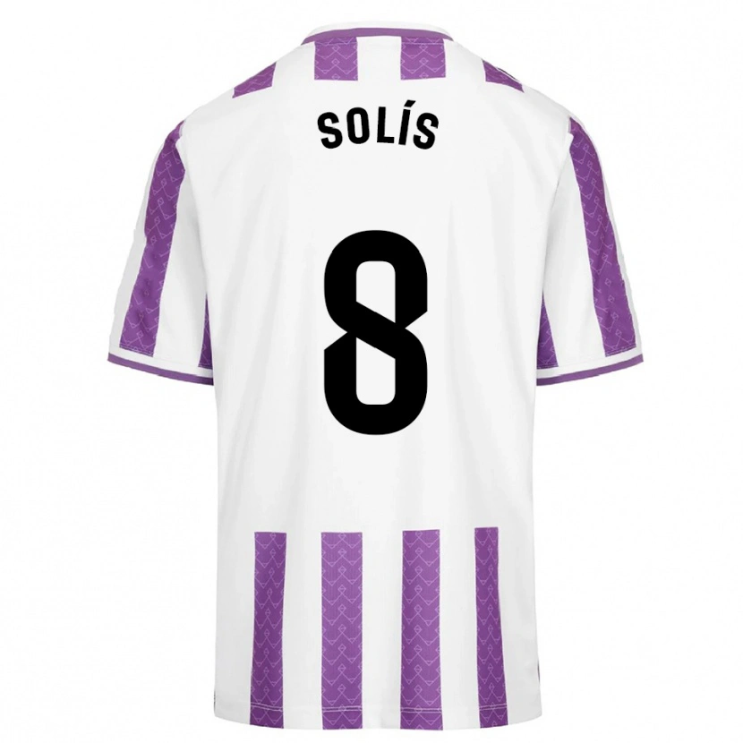Danxen Dětské Celia Solís Gómez #8 Fialová Bílá Domů Hráčské Dresy 2025/26 Dres