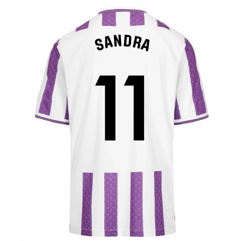 Danxen Dětské Sandra Luengo González #11 Fialová Bílá Domů Hráčské Dresy 2025/26 Dres