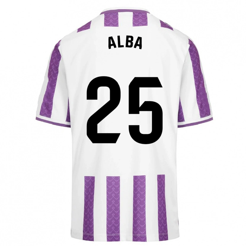 Danxen Dětské Alba Acebes Rodríguez #25 Fialová Bílá Domů Hráčské Dresy 2025/26 Dres